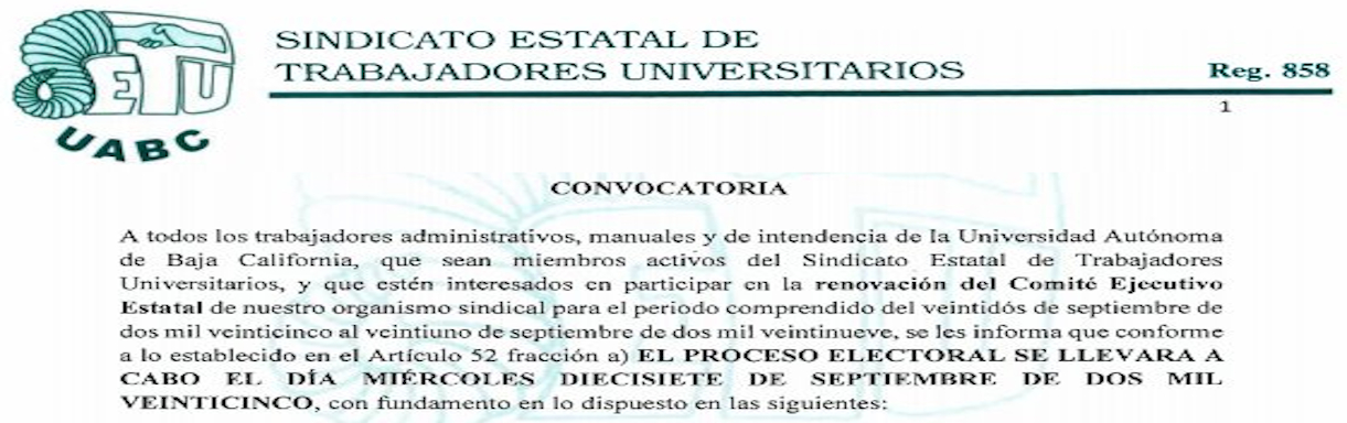 Convocatoria para Participar en la Revocación de Cómite